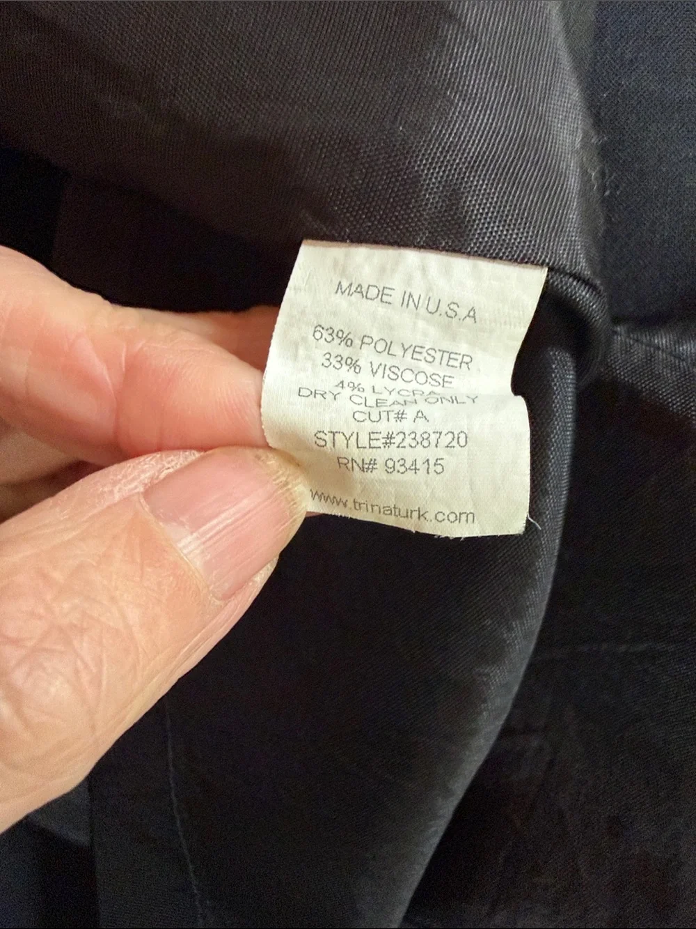 Trina Turk Size 2 Black A-Line Skirt